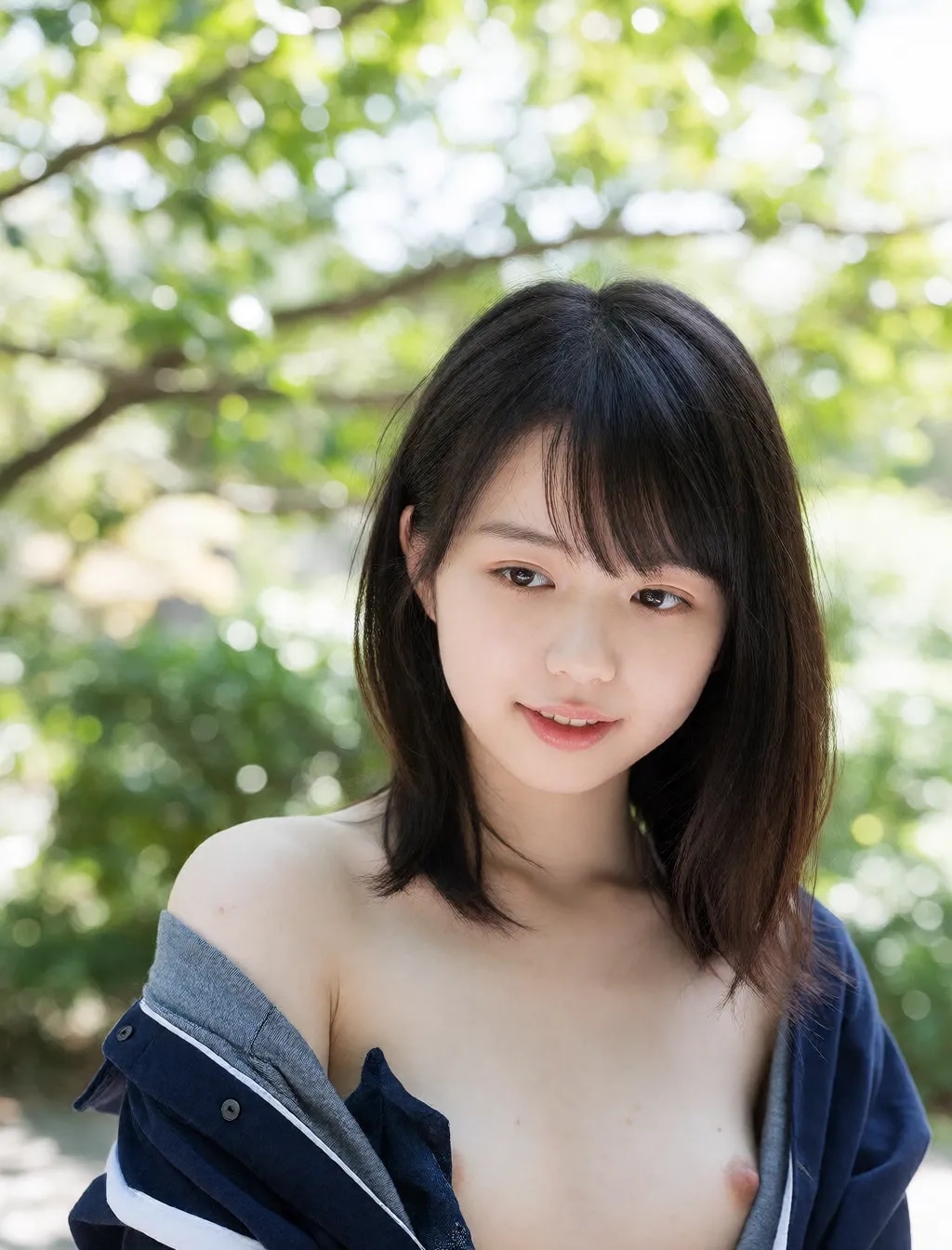 昼の着衣ヌード