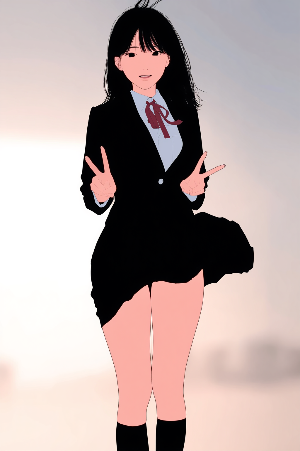 女性（flat color 3）