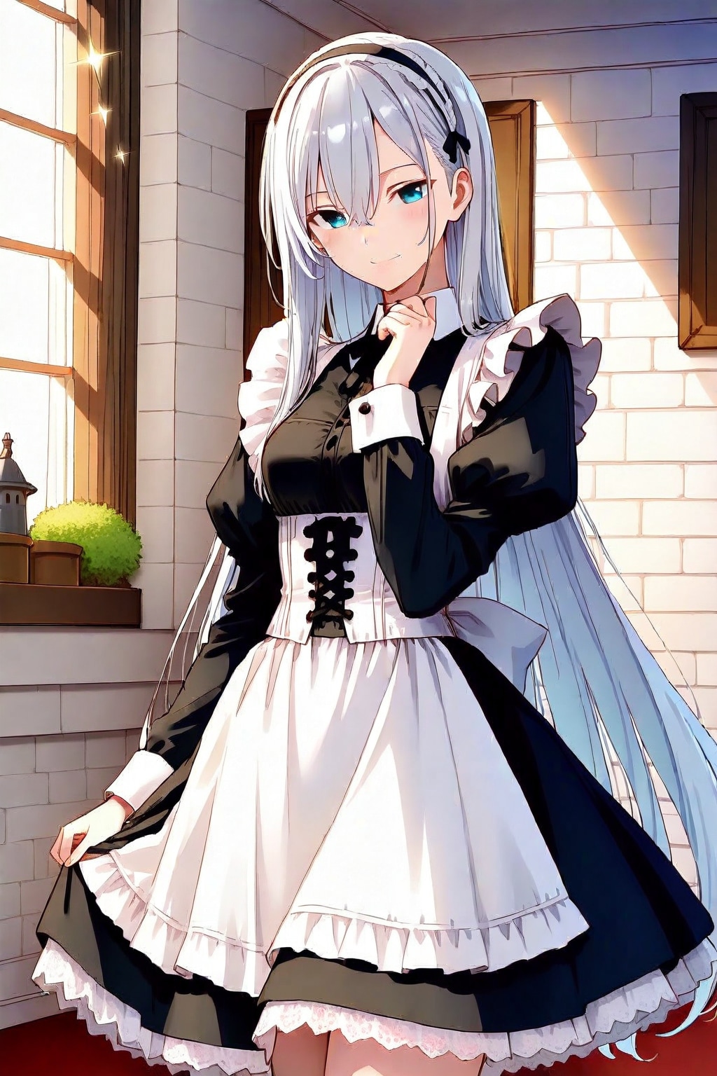 銀髪メイドのCAPEさん