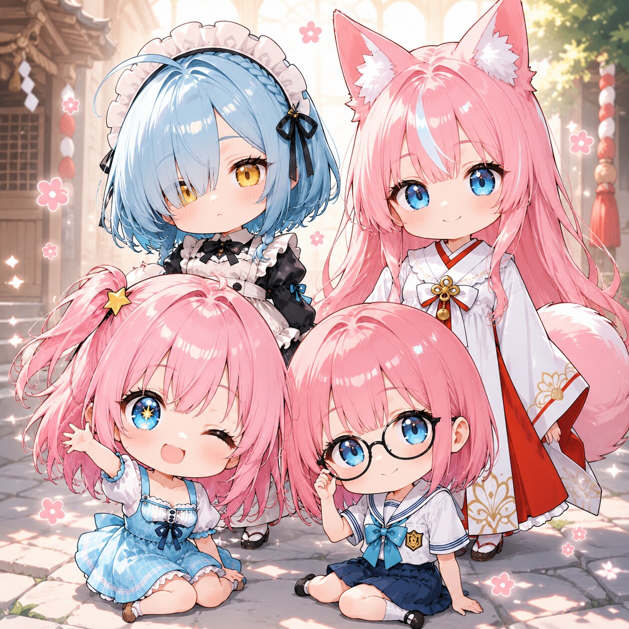 うちの子 ｼｭｳｺﾞｳ(*｣´□`)｣！ | の人気AIイラスト・グラビア