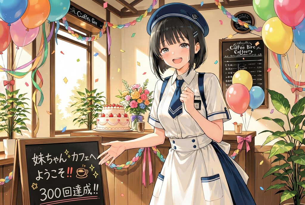 妹ちゃん✨カフェへようこそ‼️🥰☕️✨　✨🎊３００🎉✨