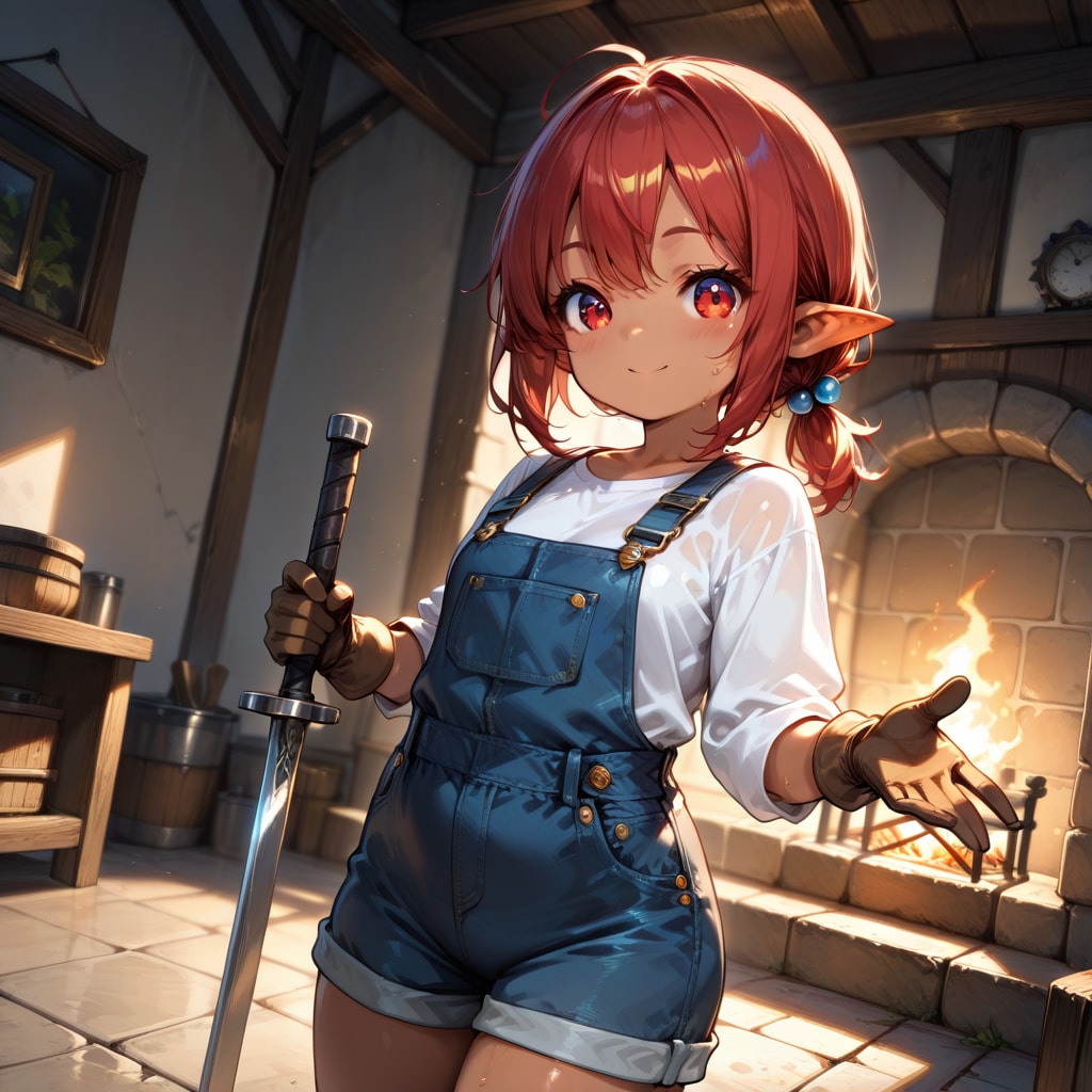ドワーフ娘の鍛冶屋さん