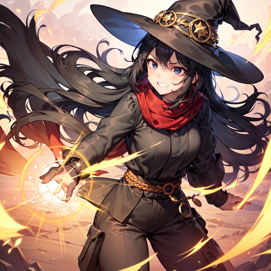 魔法発動直前の魔女