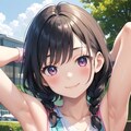 腋見せのポーズ 060 4枚目