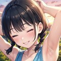 腋見せのポーズ 060 5枚目