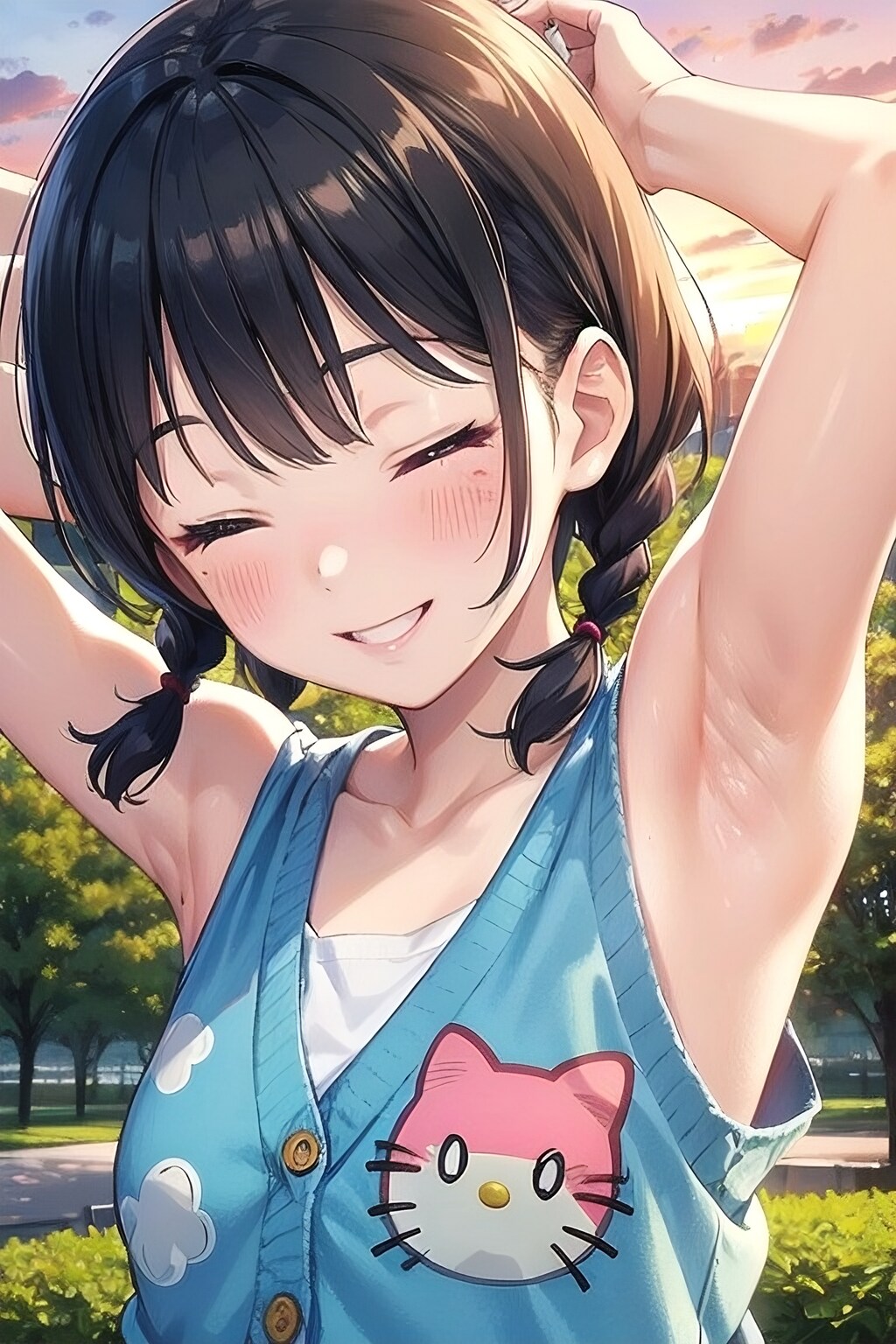 腋見せのポーズ 060