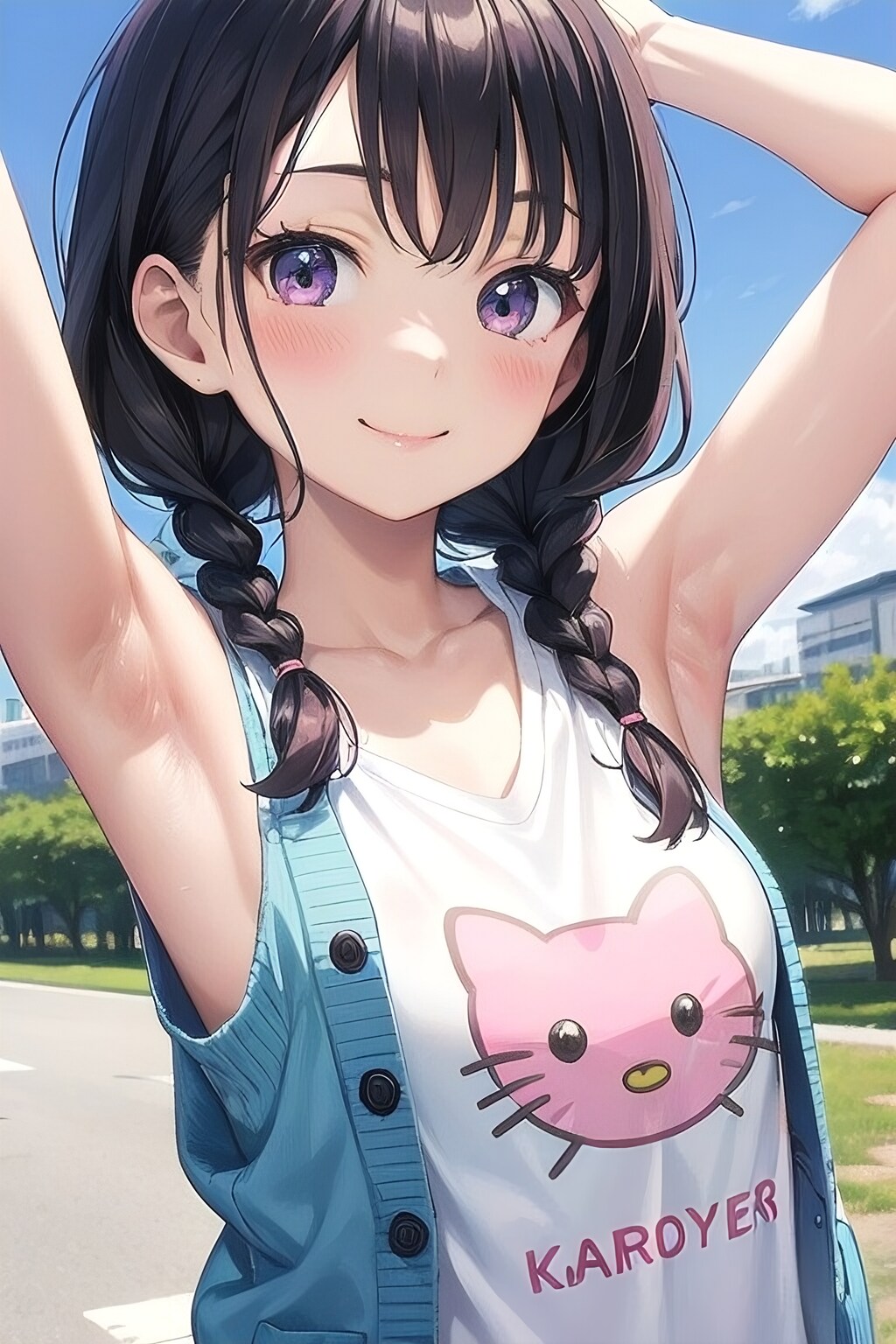 腋見せのポーズ 060