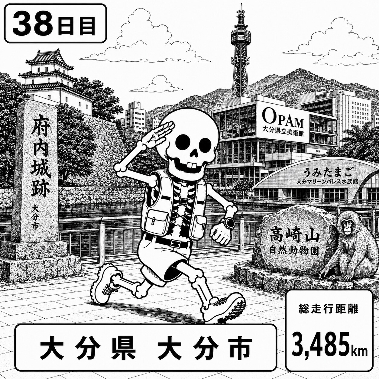 大分県大分市に到着 | の人気AIイラスト・グラビア