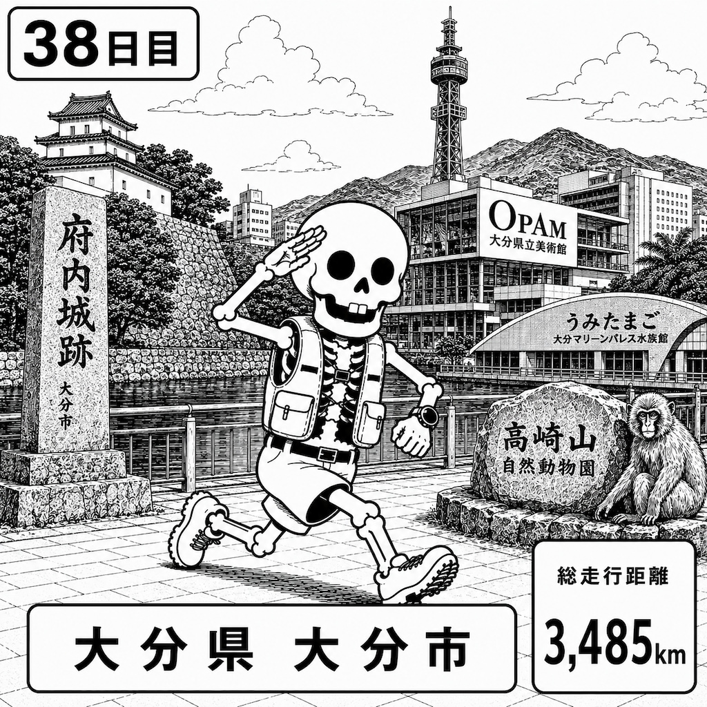 大分県大分市に到着