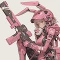 pink bunny cosmic armor girl sci-fi mode 兎耳武装機動隊 6枚目