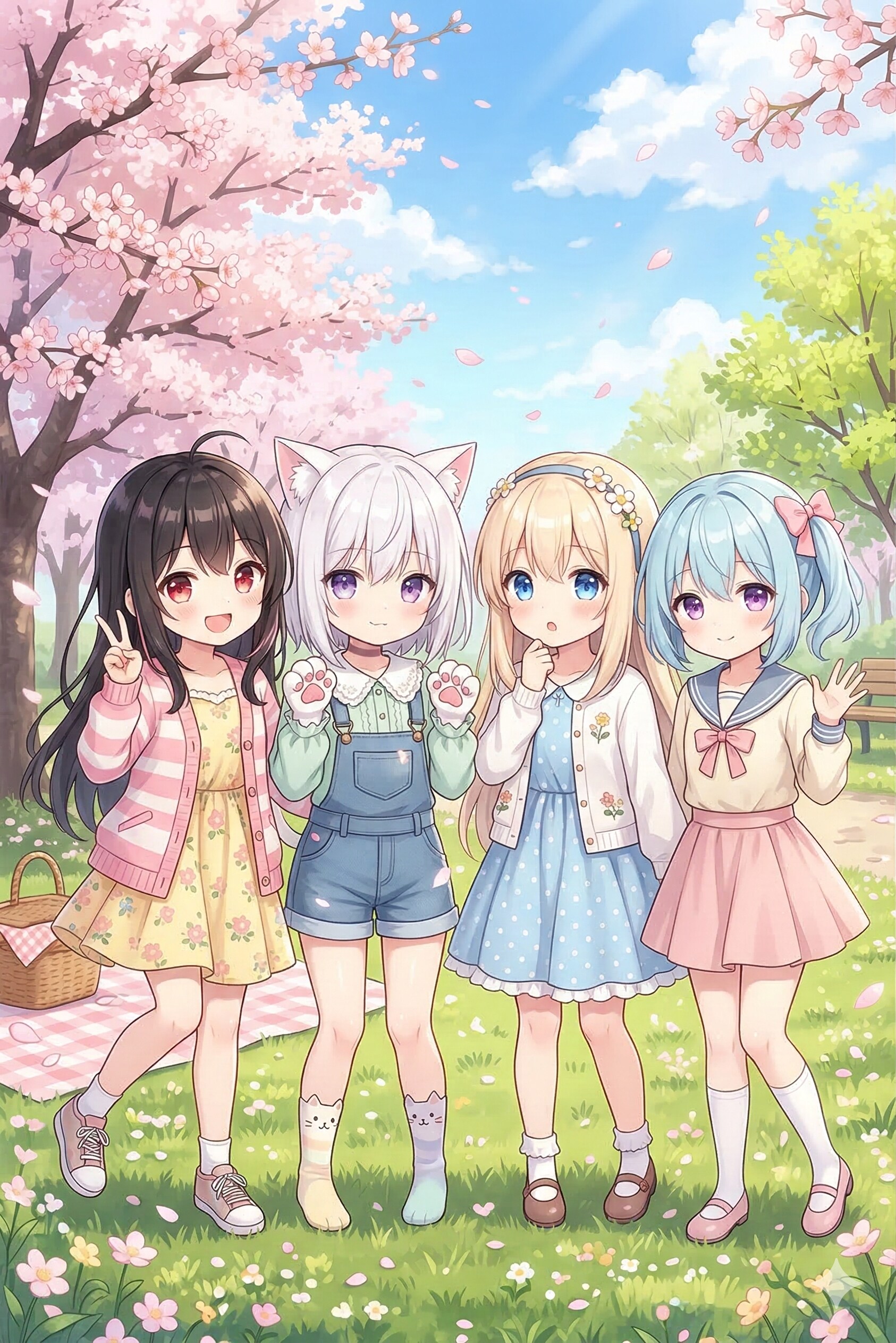 みんなで春服コーデ🎀 | の人気AIイラスト・グラビア