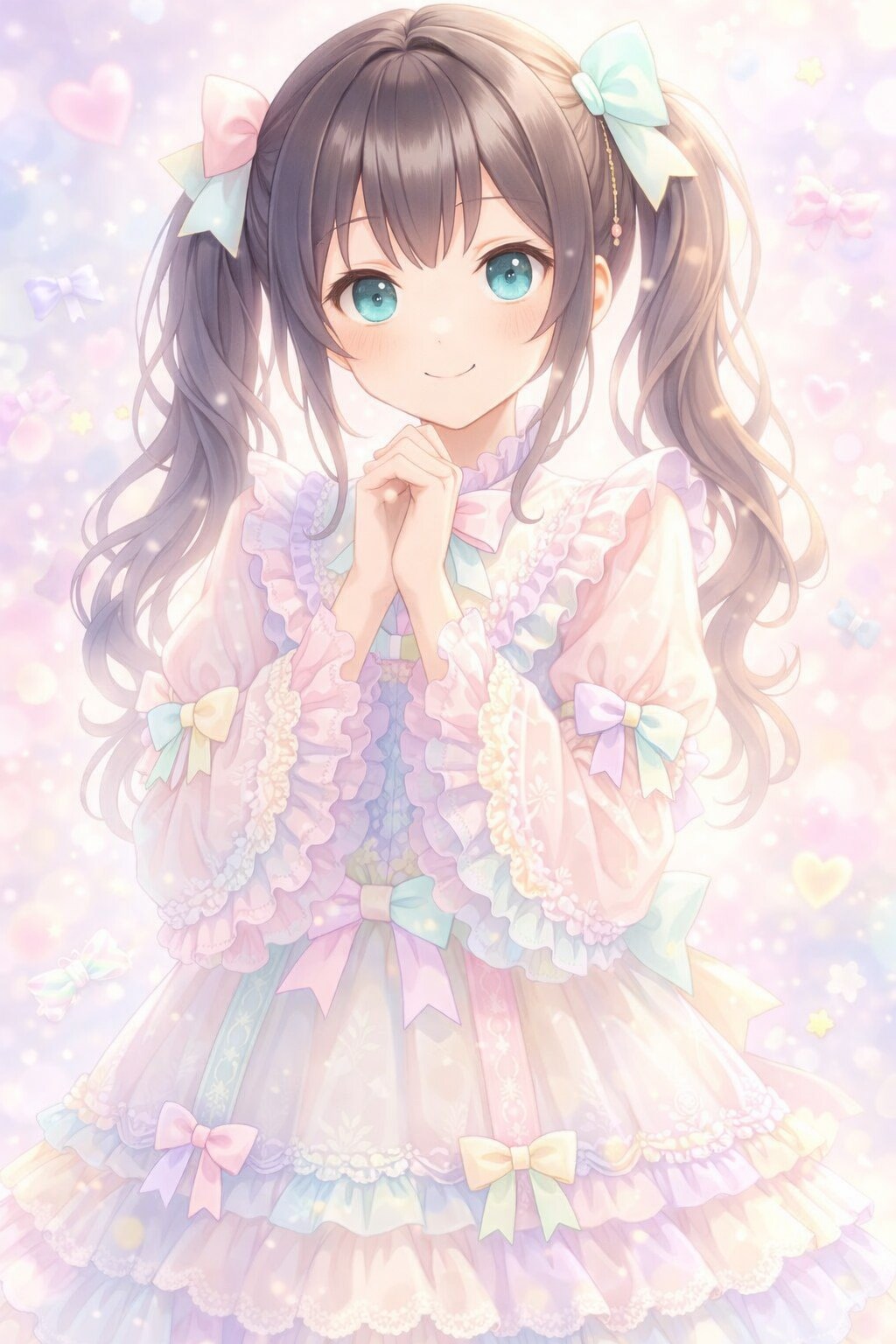 パステルカラーコーデ【1/3】 | の人気AIイラスト・グラビア