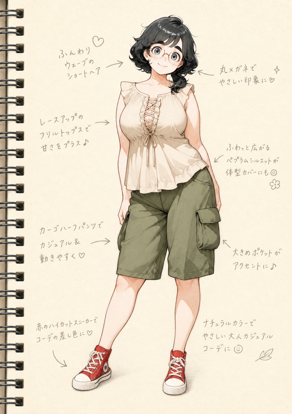 にこたまさんファッションスケッチ