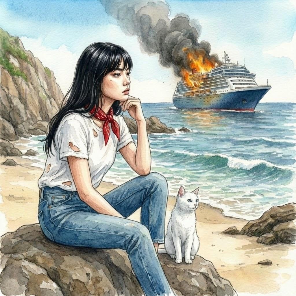 総集編パターン1-1🚢大型クルーズ船が座礁して火災