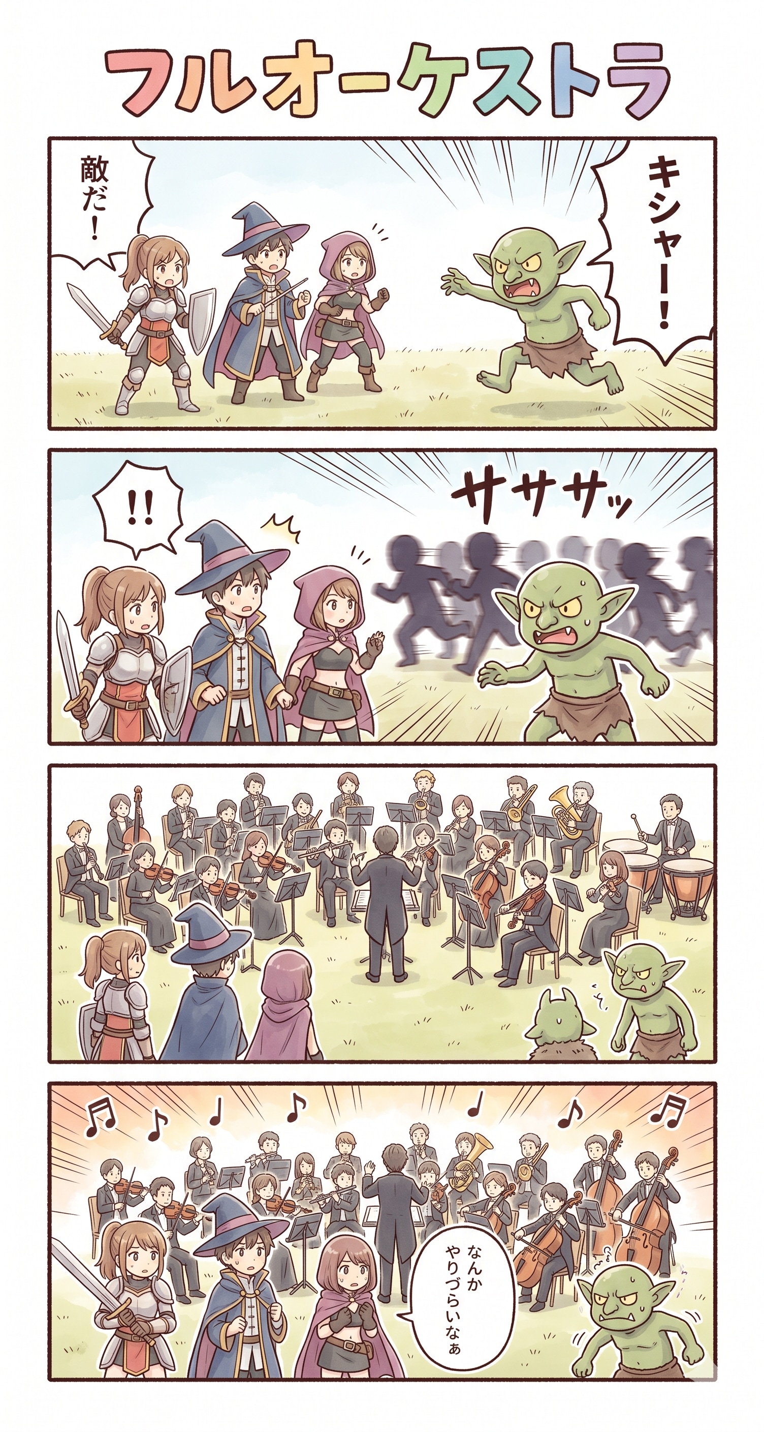 #61 ゆる日常4コマ・RPG編「フルオーケストラ」