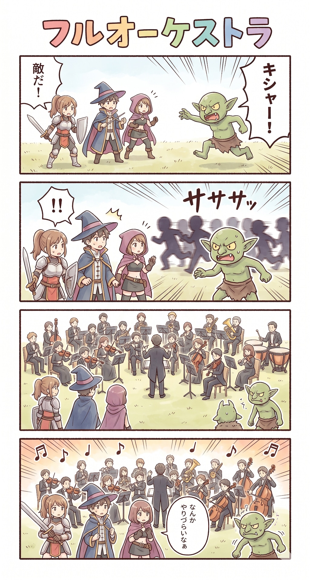 #61 ゆる日常4コマ・RPG編「フルオーケストラ」