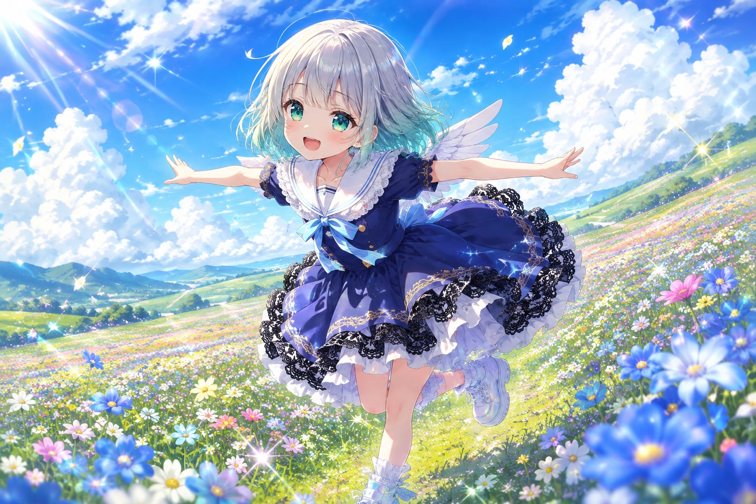 花畑を駆ける小さな天使☆