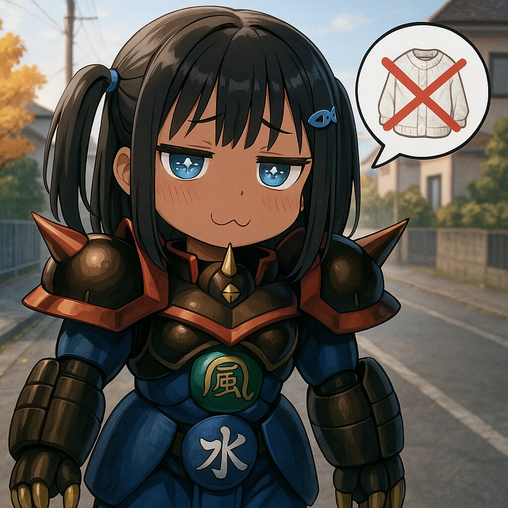 ゲート・ガーディアンを着たこなつちゃん