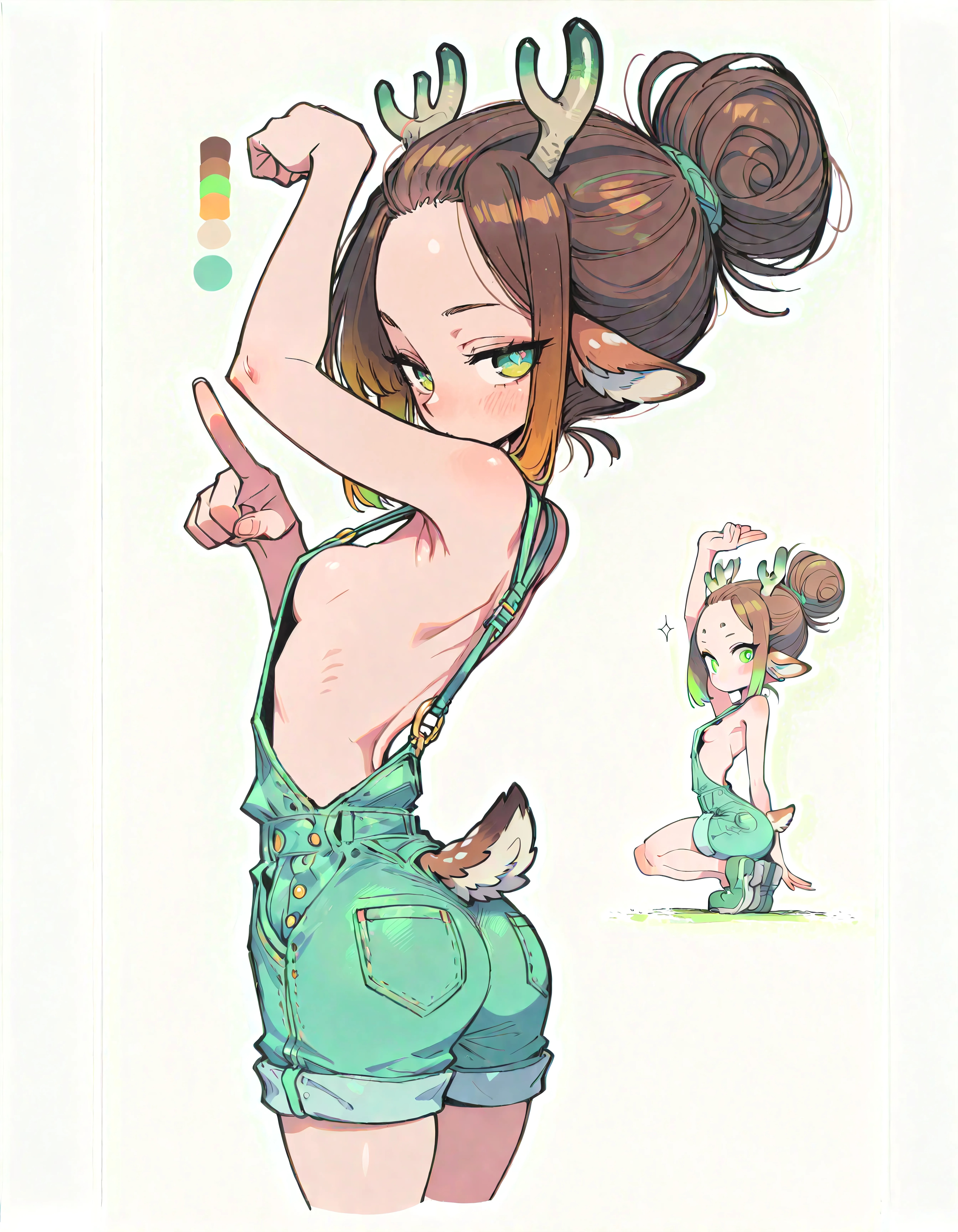 Antler Overalls Charm