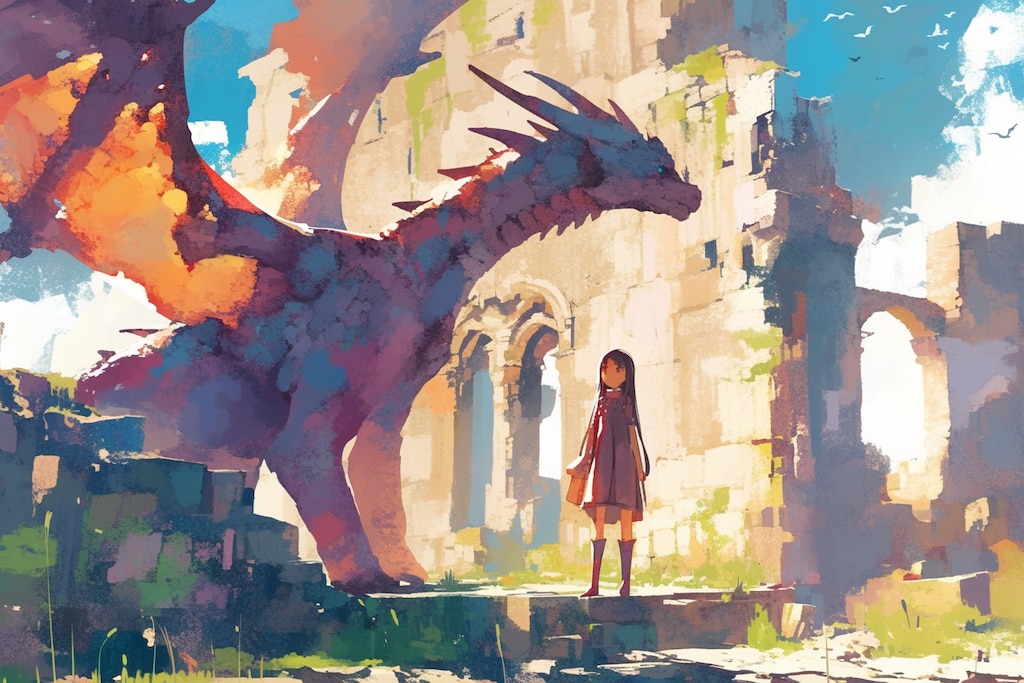 ドラゴンと少女（竜騎士）79