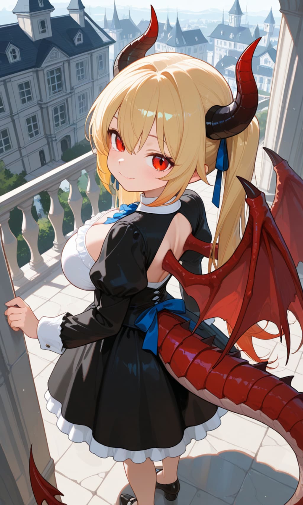 金髪ツインテのドラゴン娘