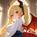 金髪ツインテのドラゴン娘 3枚目