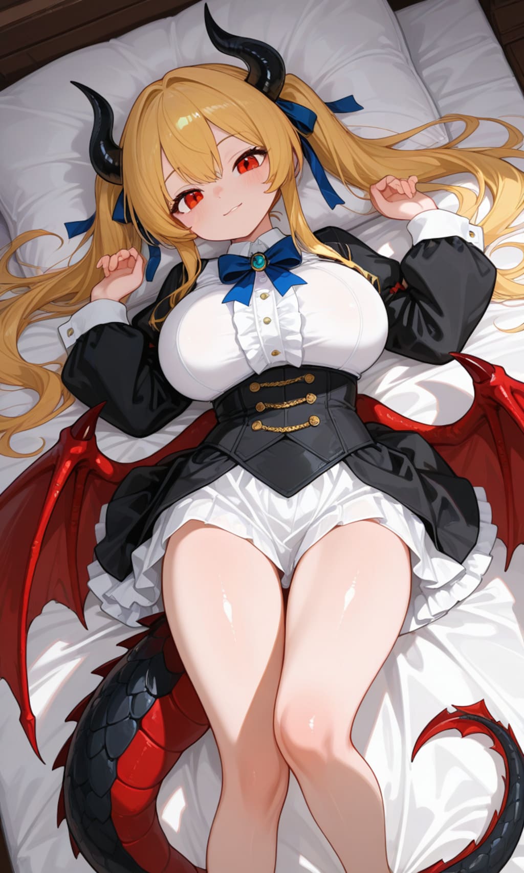 金髪ツインテのドラゴン娘