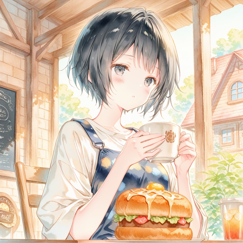 カフェのひと時25 | の人気AIイラスト・グラビア