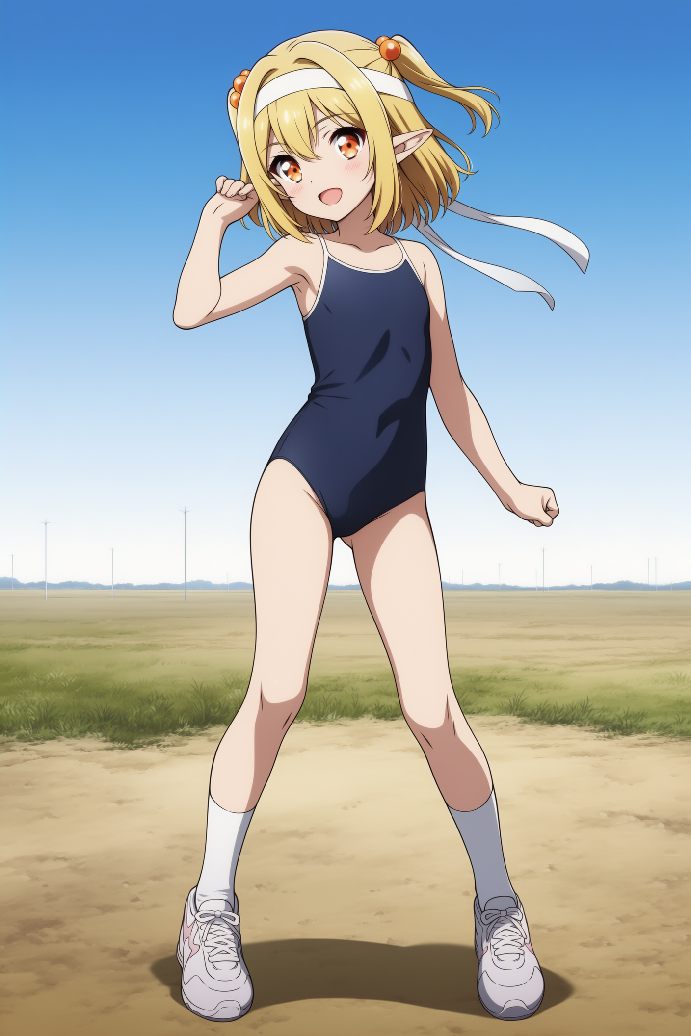 陸の上のスクール水着