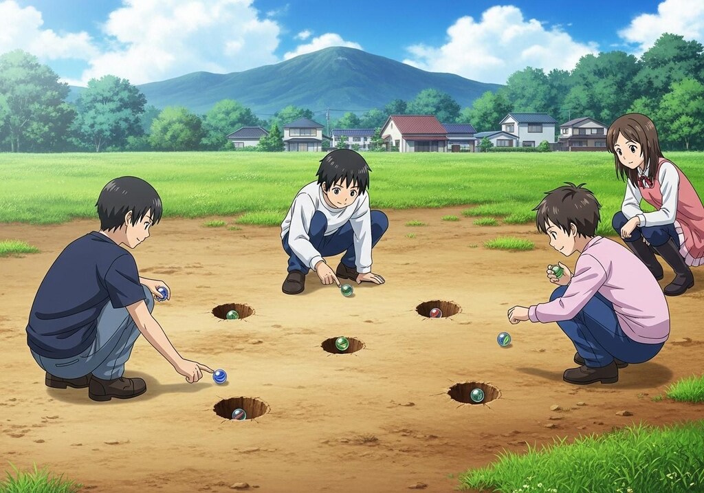 ビー玉とメンコ