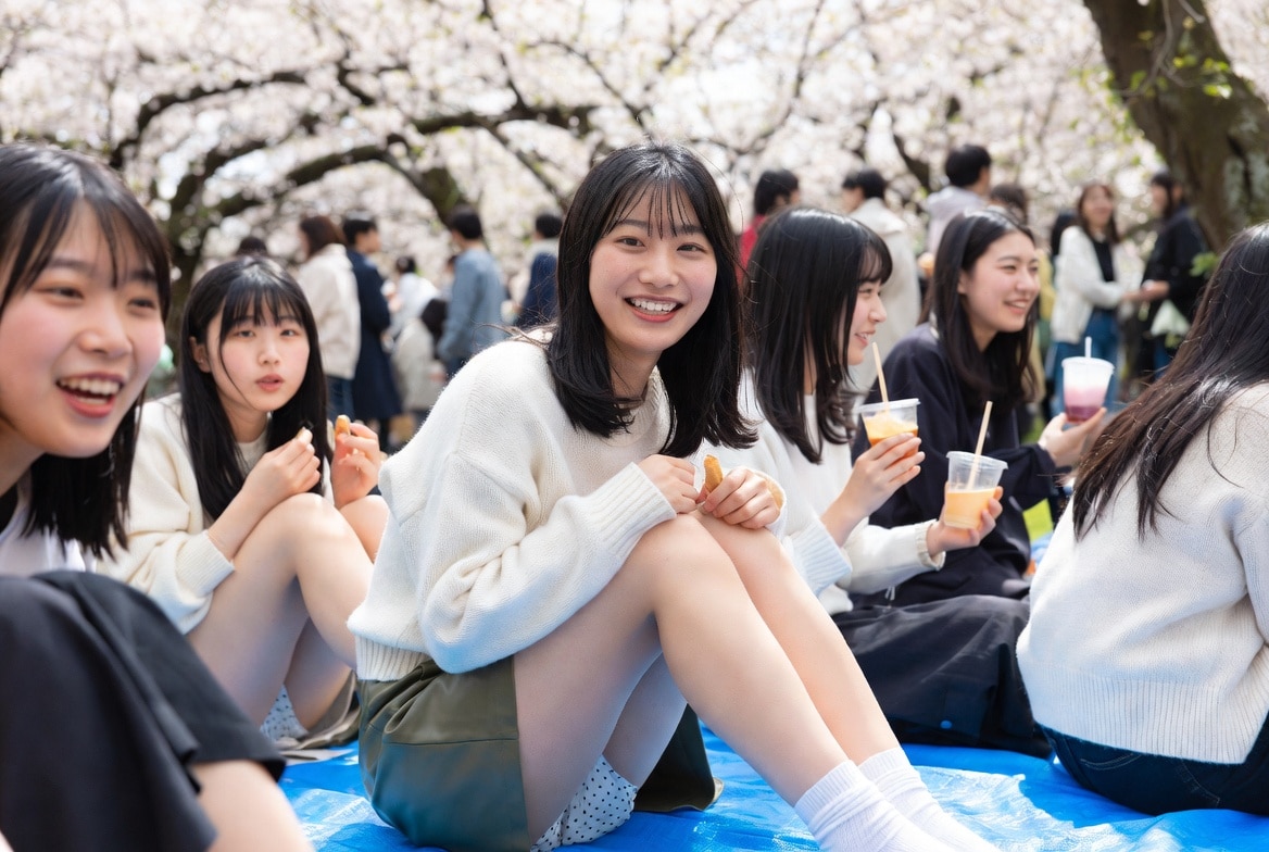 お花見で油断すると...
