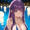 大人な水着のフェルンさん 4枚目