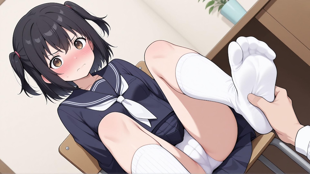 茜屋衣吹のエロ足責めで精子を出し尽くしたい！【オリジナル】