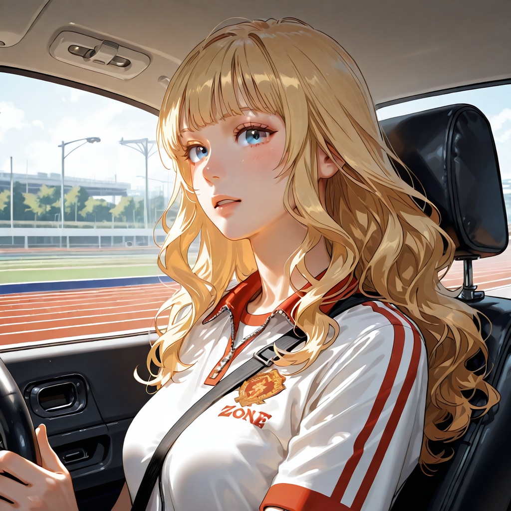 アドトラック？を運転する美人のBONSAIちゃん (^_^;