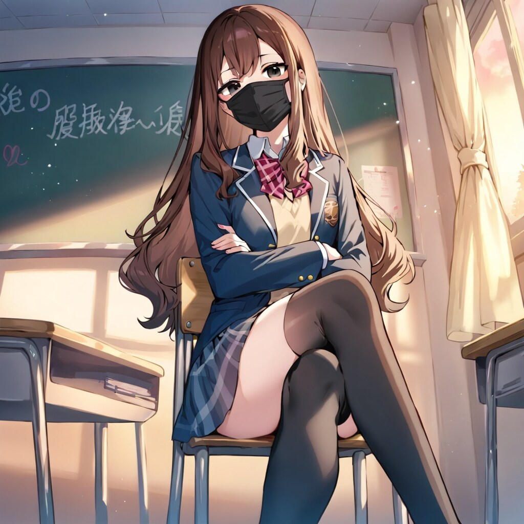 黒マスクの女の子