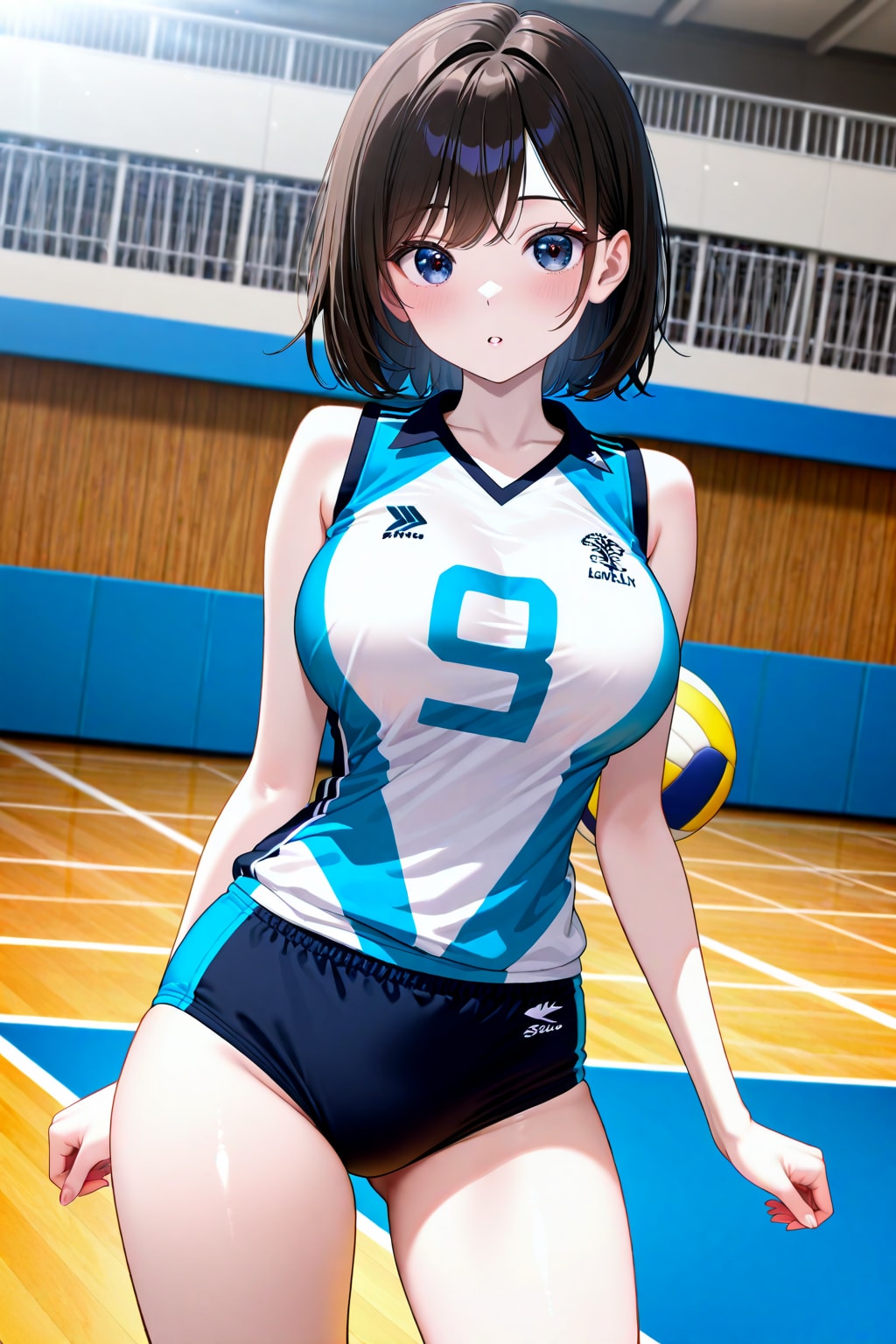 ブルマユニフォームでバレーボール