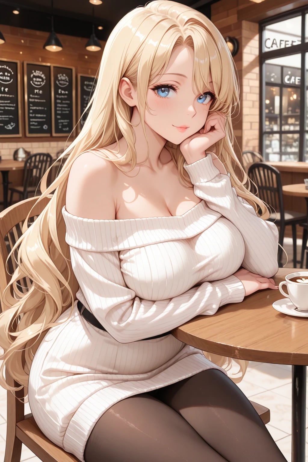 カフェでおっぱいチャレンジ