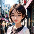 街角メガネ少女 6枚目