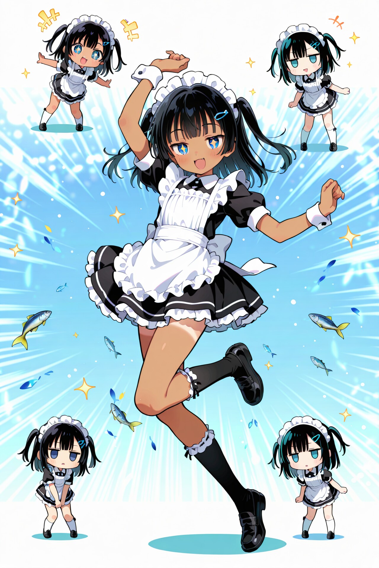 メイドこなつちゃんとちびキャラ～ズ Z902 | の人気AIイラスト・グラビア