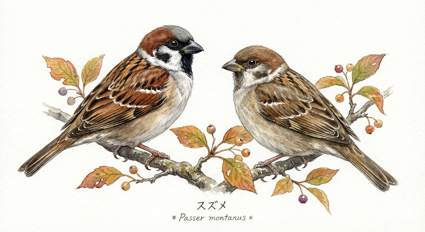 鳥(水彩画)(Gemini)(78) | の人気AIイラスト・グラビア