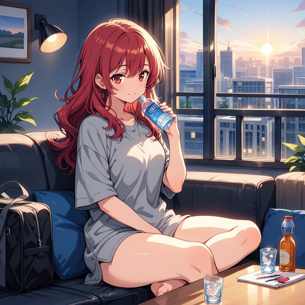 ネクタイを外したあとの炭酸水