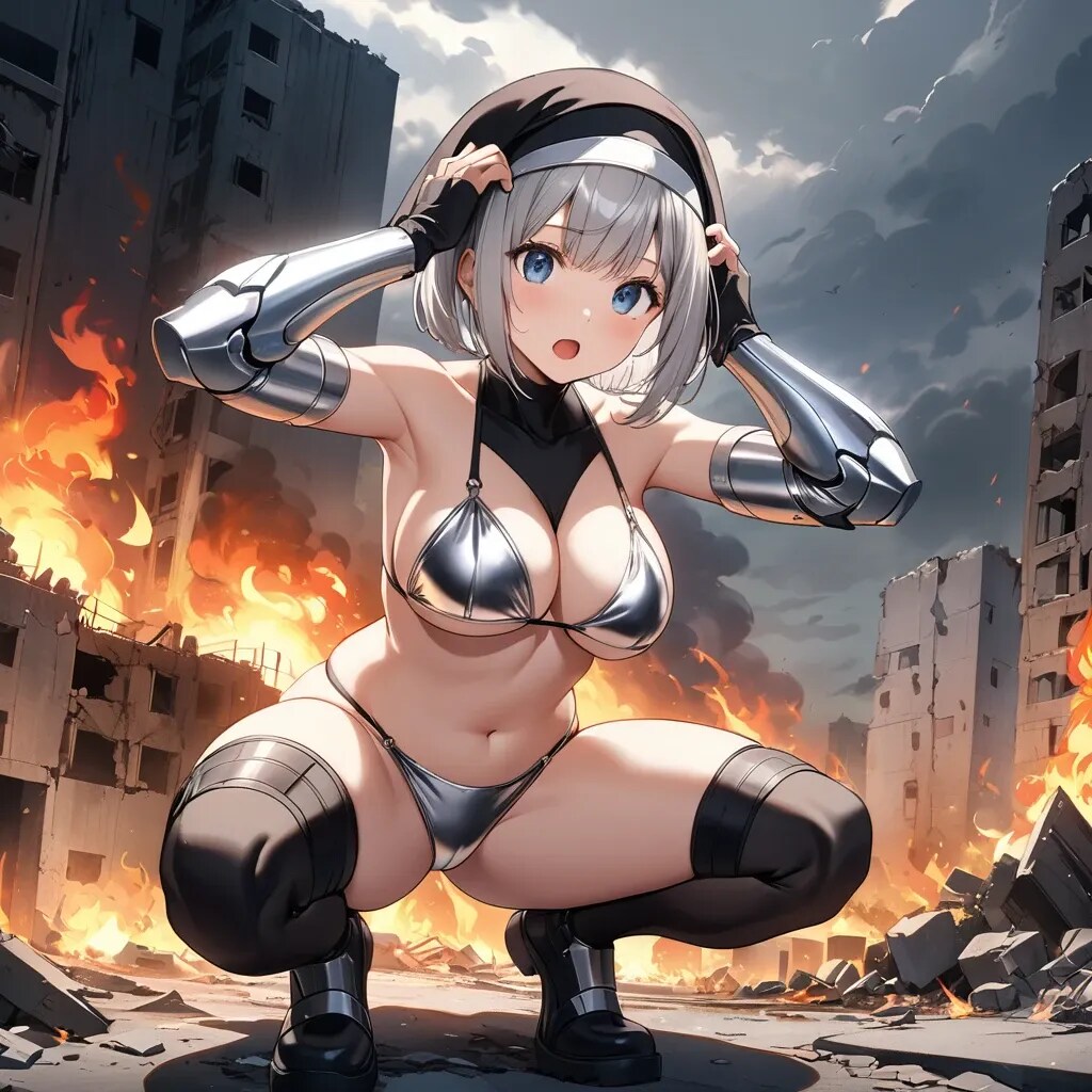 「しゃがんでないと危ないですよっ」