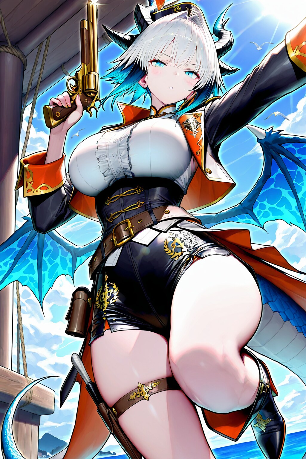 ⚓️【天候予知能力有する大船団船長】アウラ・テンペスト | の人気AIイラスト・グラビア