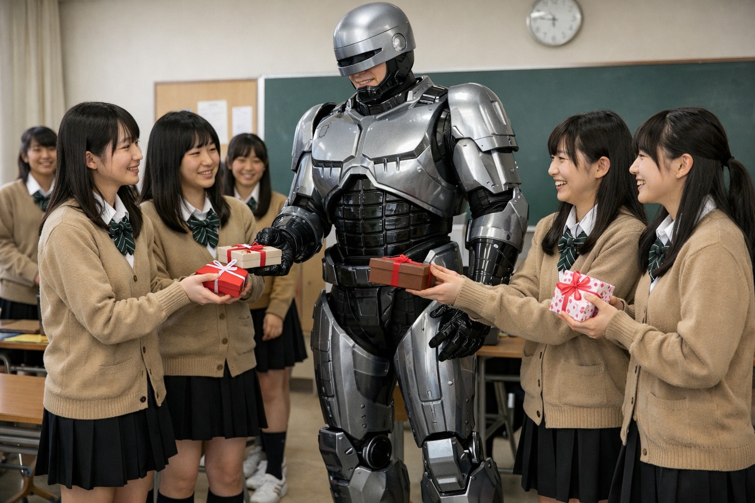 モテモテなロボコップ先生