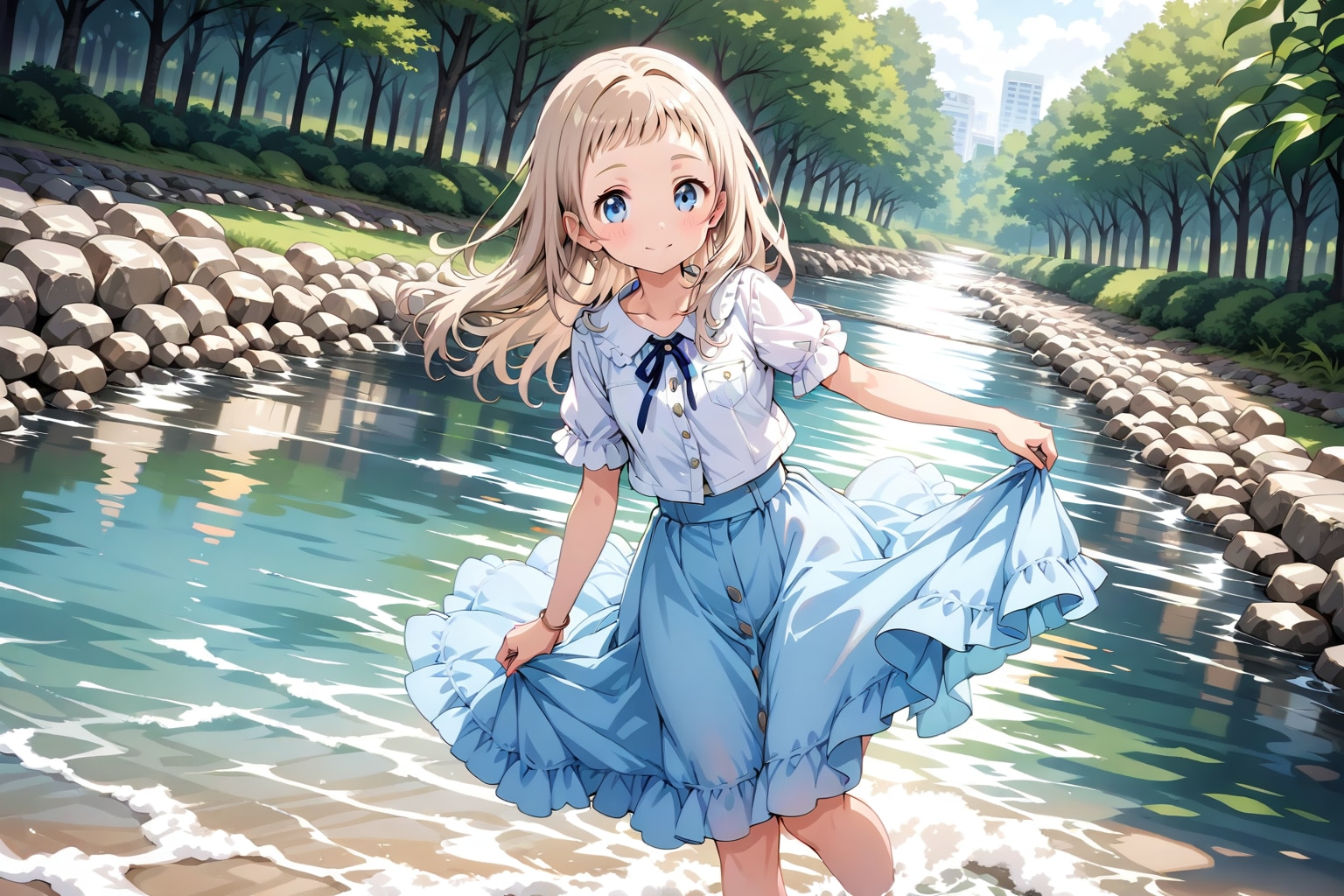 川遊び白ちゃん