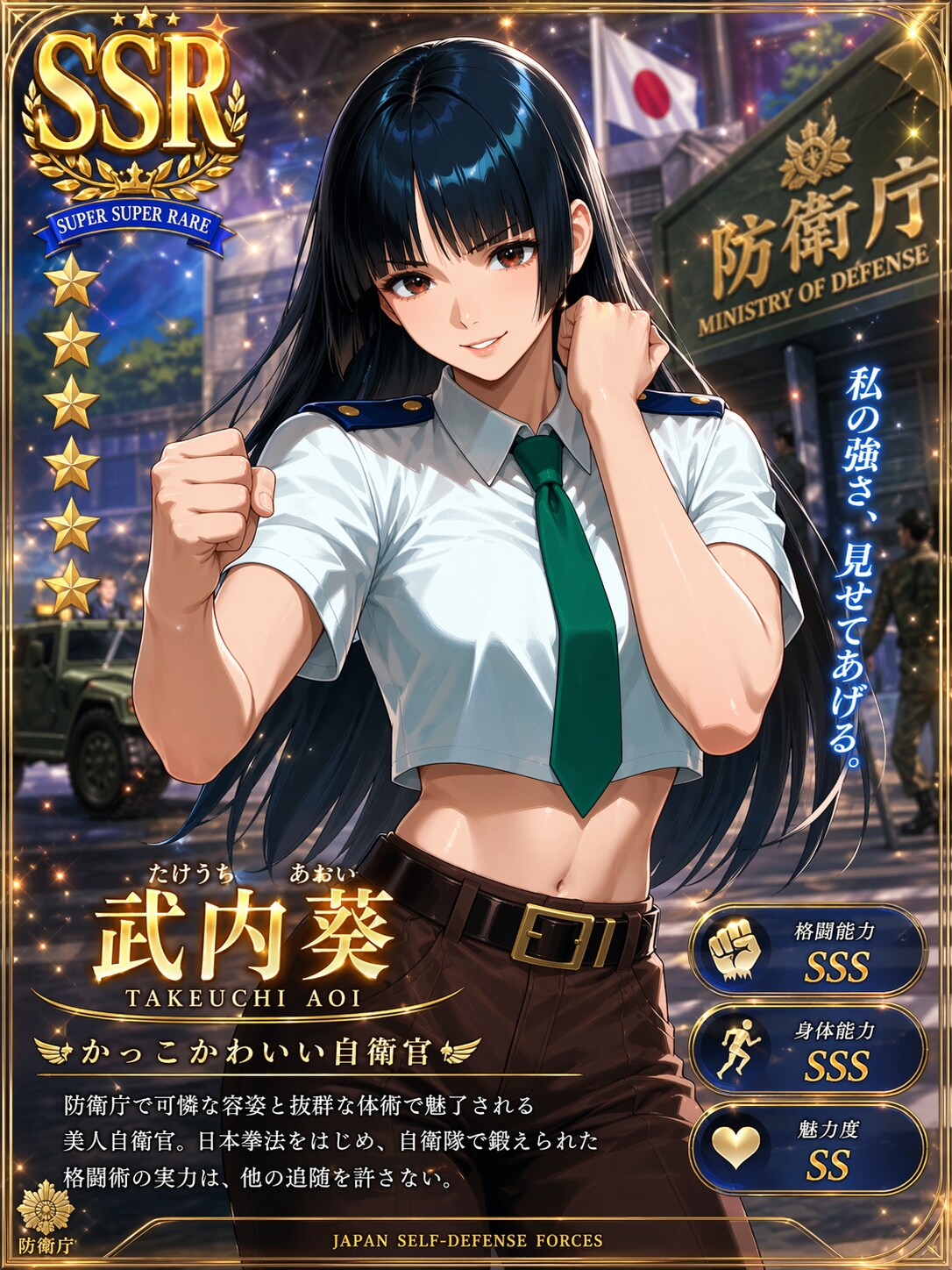 かっこかわいい自衛官武内葵のSSRカード