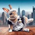 ブレイクダンスするウサギ 5枚目