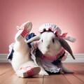 ブレイクダンスするウサギ 8枚目