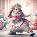 ブレイクダンスするウサギ 7枚目