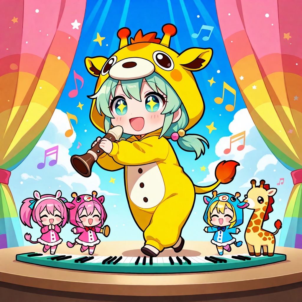 ドレミの日のキリン着ぐるみちび子ちゃん